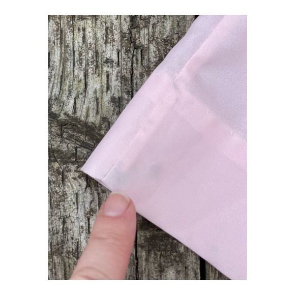 1950s Goosey Gander Pink Party Dress White Floral Embroidery Peter Pan Collar - Picture 6 of 16